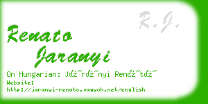 renato jaranyi business card